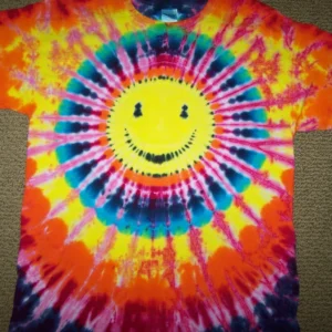 Closeup shot of the Smiley Face t shirt