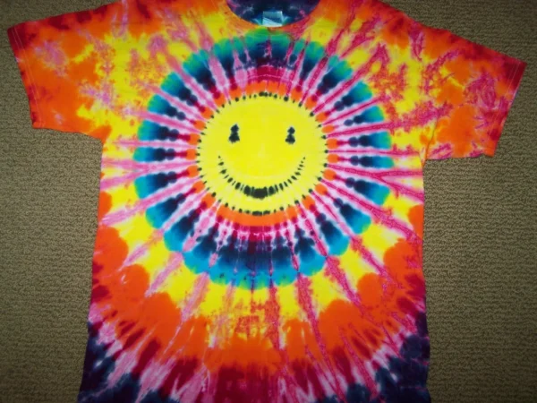 Closeup shot of the Smiley Face t shirt